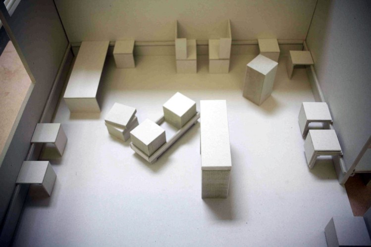 Model for ‘Furniture’, 2006, paperboard, 38 x 87 x 54cm