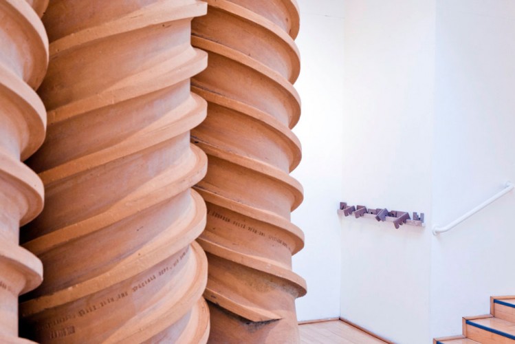 Chimney Pot Sculptures and tools, Bay Art Gallery, 2012