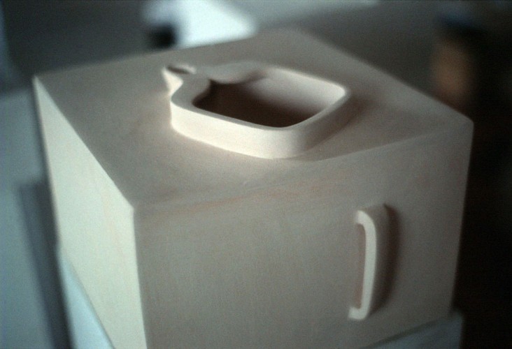 ‘Jug’, 1999-2004, clay, wood, paint, 130 x 25x 25cm