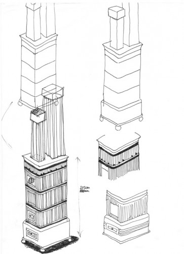‘Warm’ drawing, 1996, A4 paper and ink