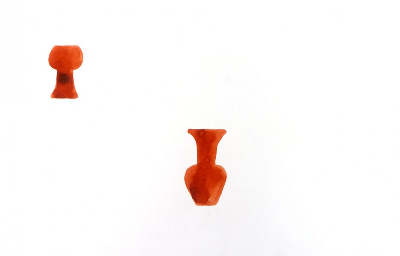 ‘Vases’, 1996, concentrated watercolour on Fabriano paper, 33 x 48cm