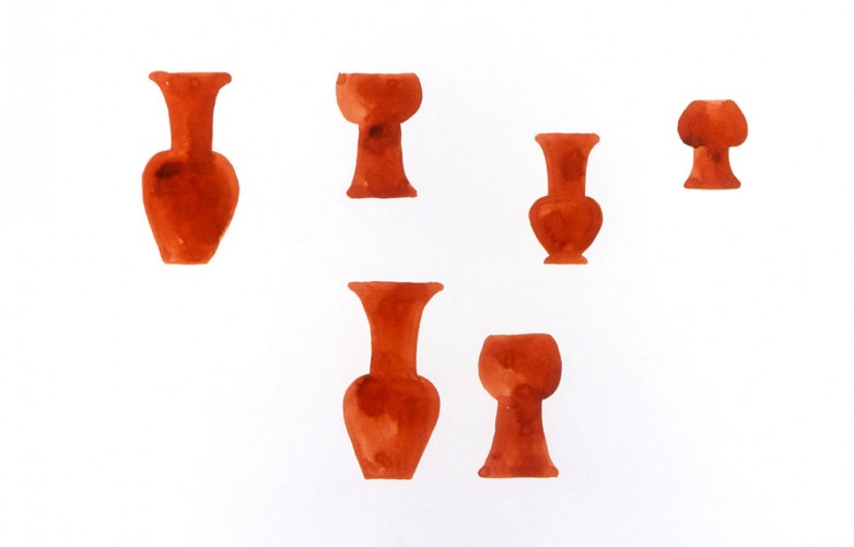 ‘Vases’, 1996, concentrated watercolour on Fabriano paper, 33 x 48cm