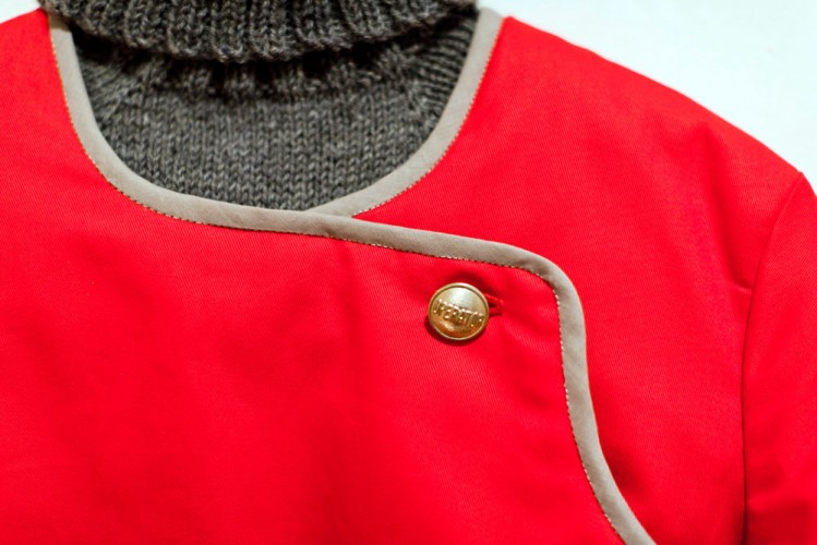 ‘Workwear’ Prototypes, fabric, button, 2011, installation at Bay Art Gallery, Cardiff, 2011