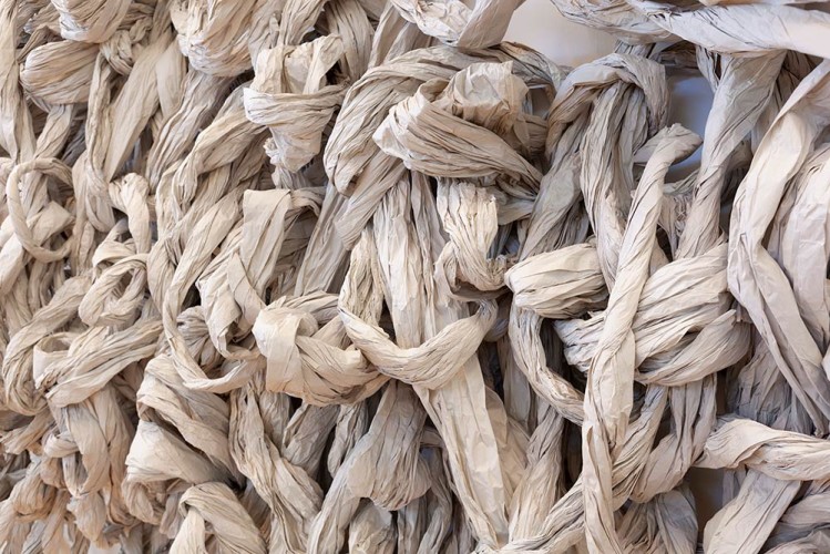 ‘Twist’ (detail), 2018-2019, Newsprint, Photo: Dewi Tennat Lloyd