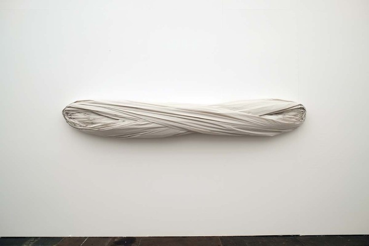 ‘Drawing’ 2015 Newsprint, acrylic rods H51cm x W303cm x 40cm