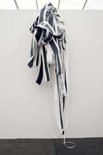 ‘Drawing (hung up)’ 2017 Paint on Fabriano paper H407cm x 150cm x 50cm