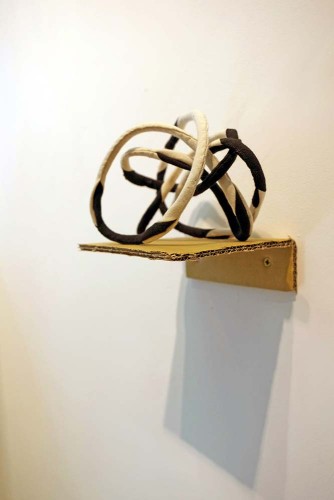 Sewn Sculpture 2017 Canvas, thread, cardboard 13cm x 15cm x 10cm