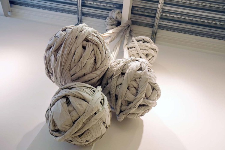 ‘Balls’ Newsprint ‘Here & There’ Galerie Simpson, Swansea 2017